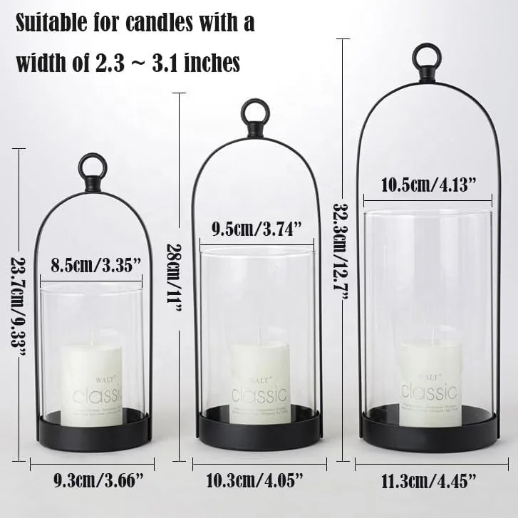 High Quality Iron and Glass Candelabra for Home Decor Elegant Candlestick Holder for Dining Table & Christmas Decor