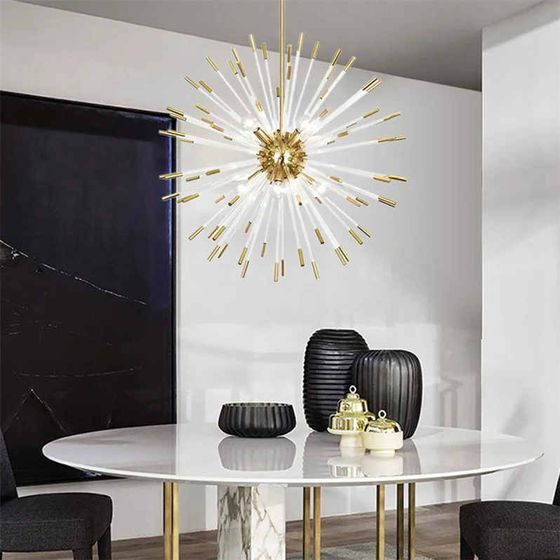 European designer creative personality dandelion hedgehog ball sea urchin geometric ball engineering hotel chandelier