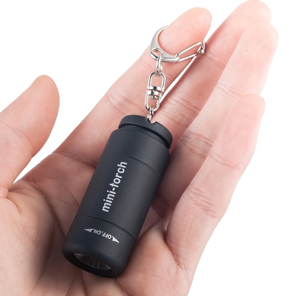 Mini Keychain Torch LED Light Flashlight Lamp Portable Handbag Light for Outdoor Camping