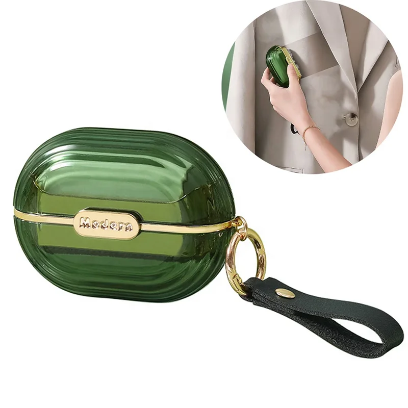 Handbag containable tear-off sticky paper roller crumb clothing lint fluff removal mini portable lint brush with cover