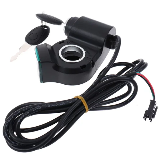 Cheap Electric Bicycle Speed control Throttle Voltmeter Digital Voltage Display Switch Power with Key Lock Bike Finger Throttle