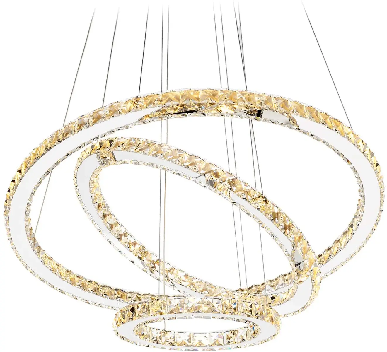 3 ring Dining room bedroom Led chandelier Crystal hanging lamp simple creative home villa new hall hanging lamp