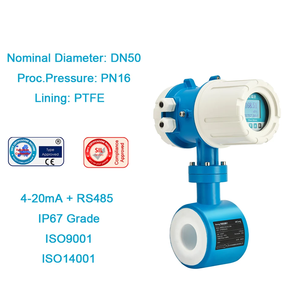 Professional Manufacturers DN15 DN20 DN25 DN40 DN50 Easy Installation emf Wastewater Magnetic Flow Meter For Water