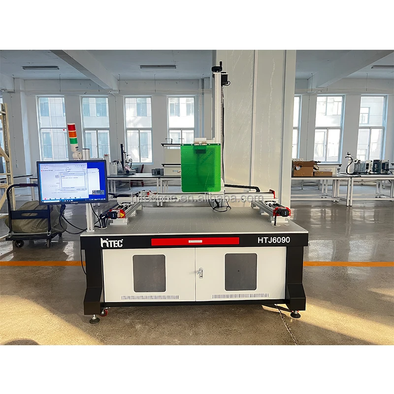 100W 200W Air cooling gantry type fiber laser marking machine for elevator steel engraving and etching to decorative elevator
