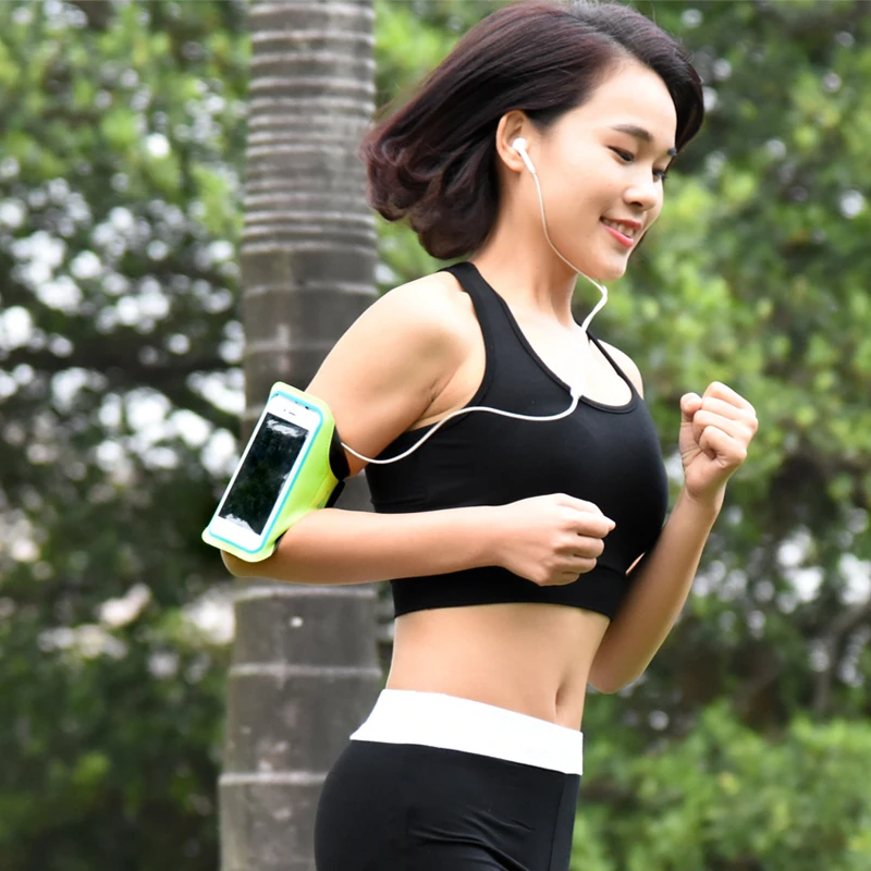 Hot Sale Fashionable Running Workout Fitness PVC Polyester Lightweight Phone Holder Armband for 6.5 Inch Phones