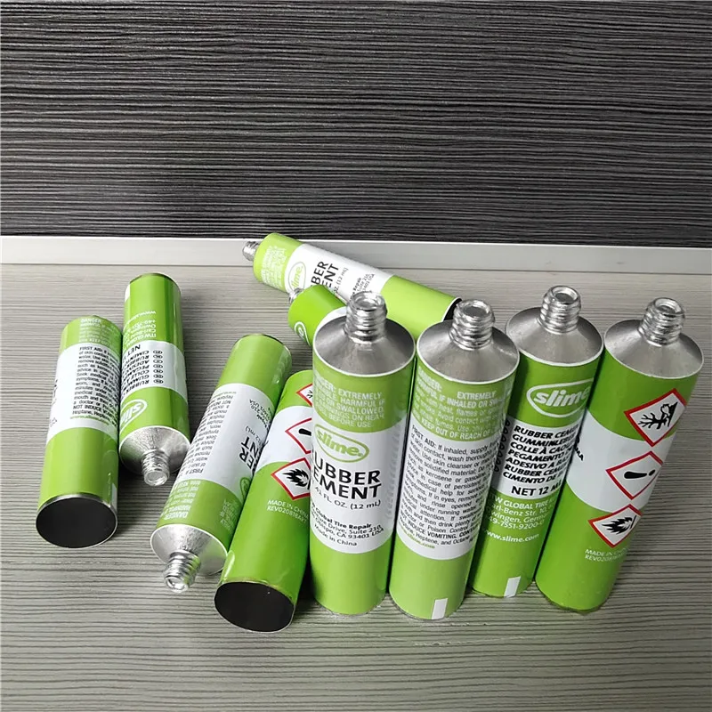 Strong Rubber Cements Soft Tube Pack Green Printed Global Tire Repair Adhesives Aluminum Collapsible Tubes from China
