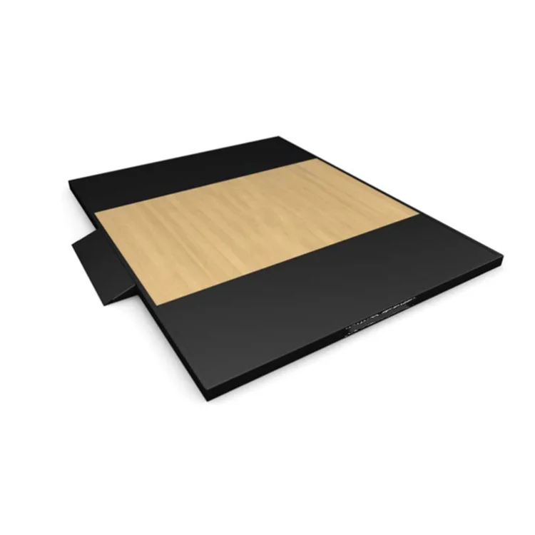 changnore Custom Gym Fitness Equipment Training Deadlift Weight Lifting Rubber Wooden Weightlifting Platform