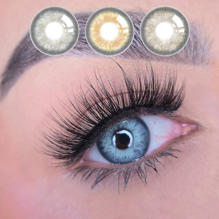 Can Customized logo  Private label Meetone Apoiion Gray magic fancy top  cosmetic eye look color contact lenses
