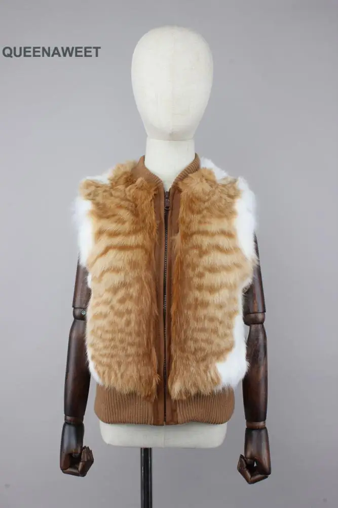 
Wholesale Soft Warming Children Fur Waistcoat Kids Rex rabbit Fur Vest Baby Girls 