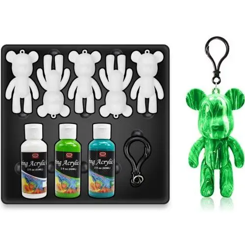 Premixed Accessories Figurine Kid Pour Plastic Fluid Painting Pigment Kit Drip Art Set Acrylic Medium For 3D Bear Acryl Paint