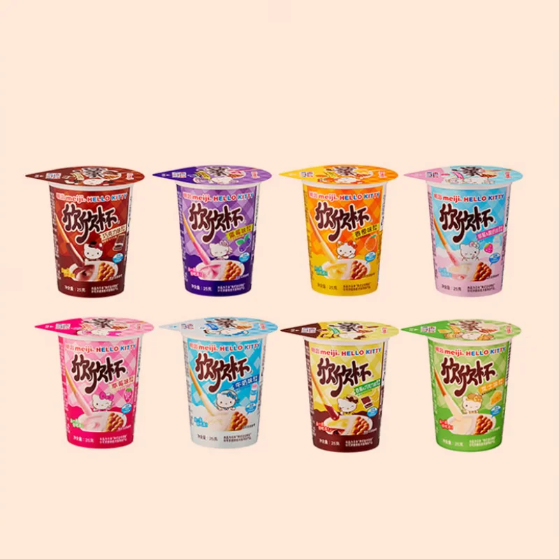 Meijis 25g biscuit sticks biscuit sticks dipped in chocolate sauce strawberry yogurt flavor biscuits