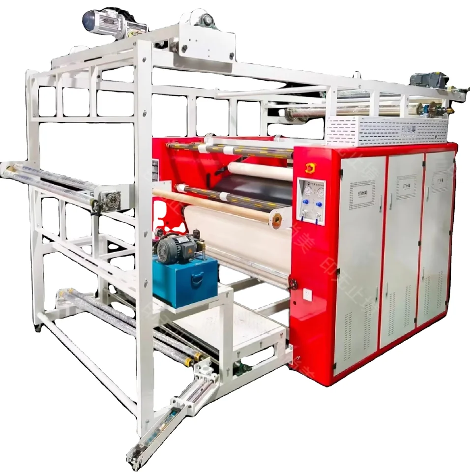 1.7m/1.9m roll to roll rotary heat transfer machine fabric heater roll t shirt machine