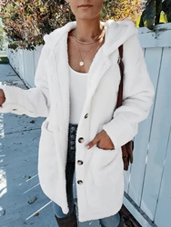 PRETTY STEPS 2021 PSK2147044 Amazon Hot Sale Original Design Thick Fleece Open Front Hoodie Cardigan