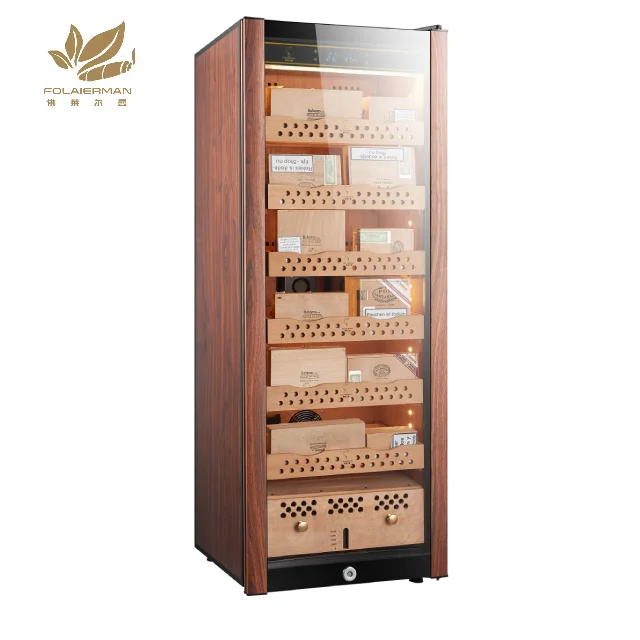 Tobacco Products Storage 1200 Count Compressor Cooling Cigar Cabinet Humidor