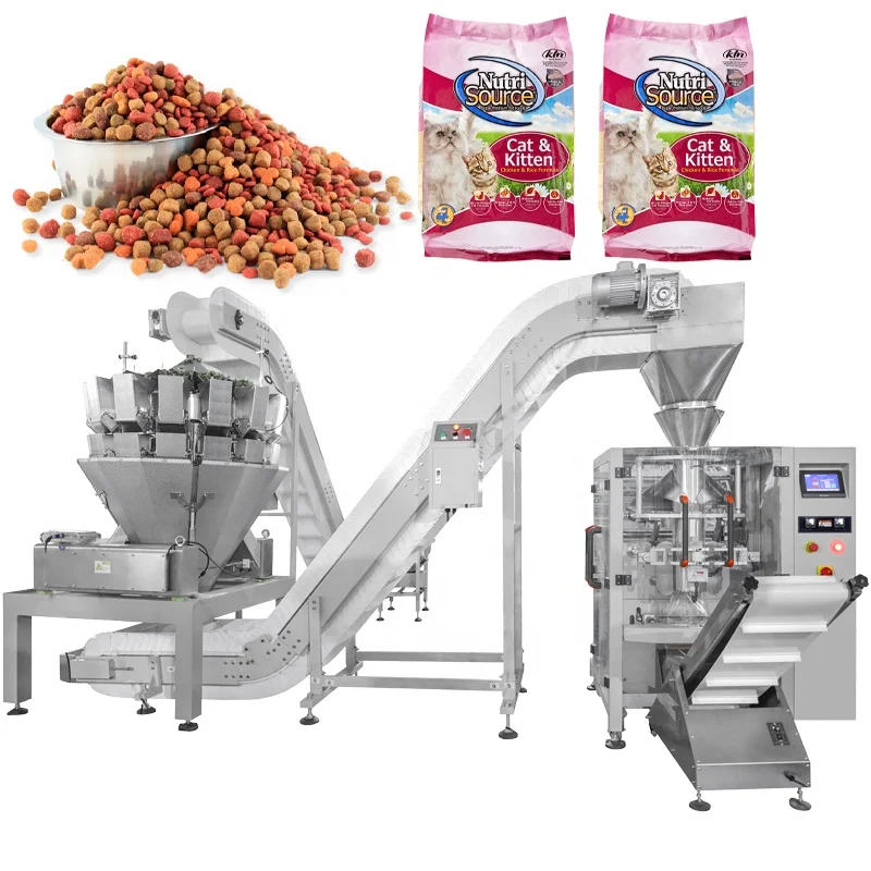 Vertical granular granule pet food pack machine