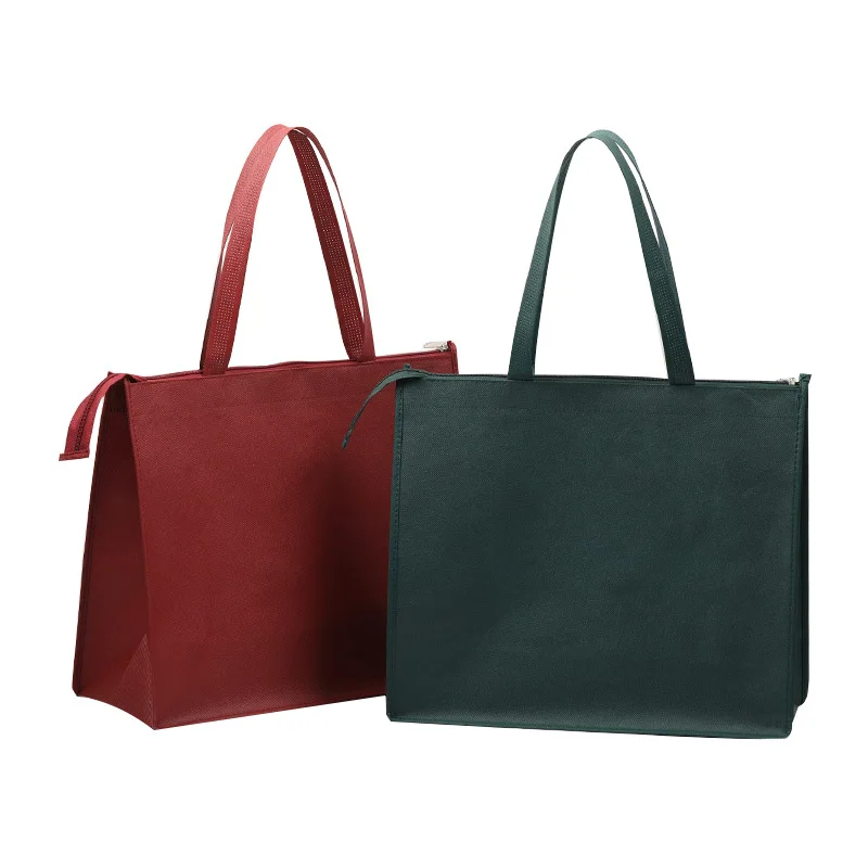 Heavy Load Reusable Eco-friendly Compact Laundry Basket Shopping, Bag Shopping Container Non-woven bags with Reinforced Bottom/