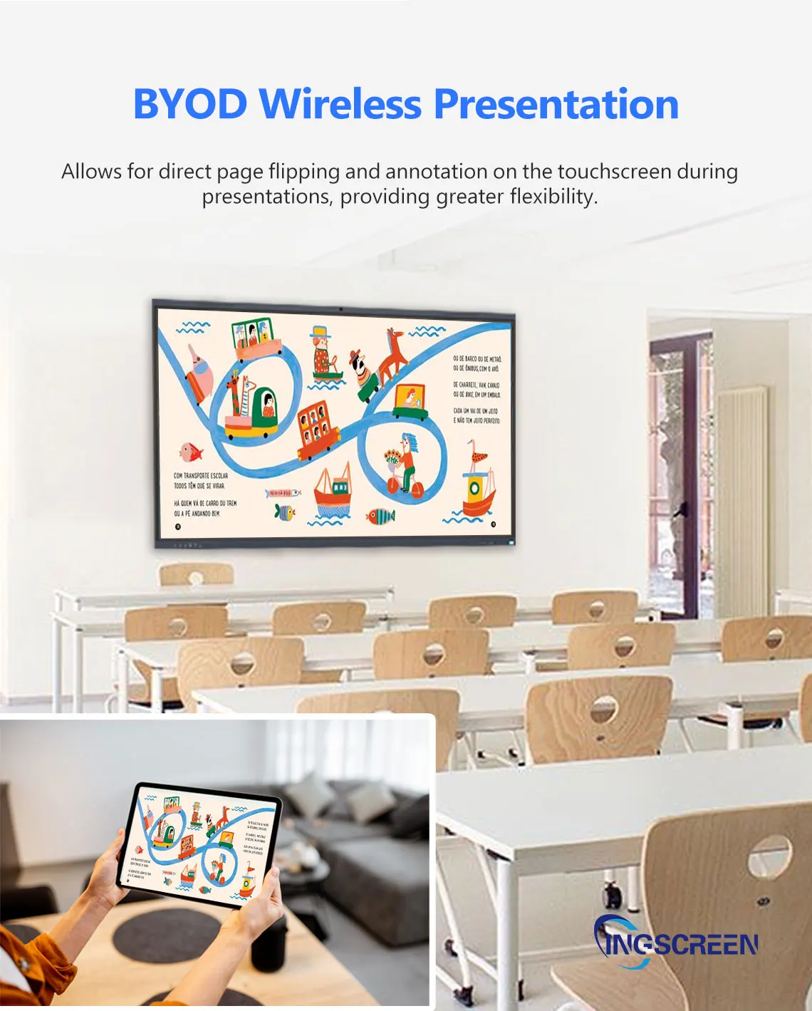 55 65 75 86 98 Inch 4k Interactive Whiteboard Smart Tv Board All In One Interactive Screen Panel With Projector For Classroom
