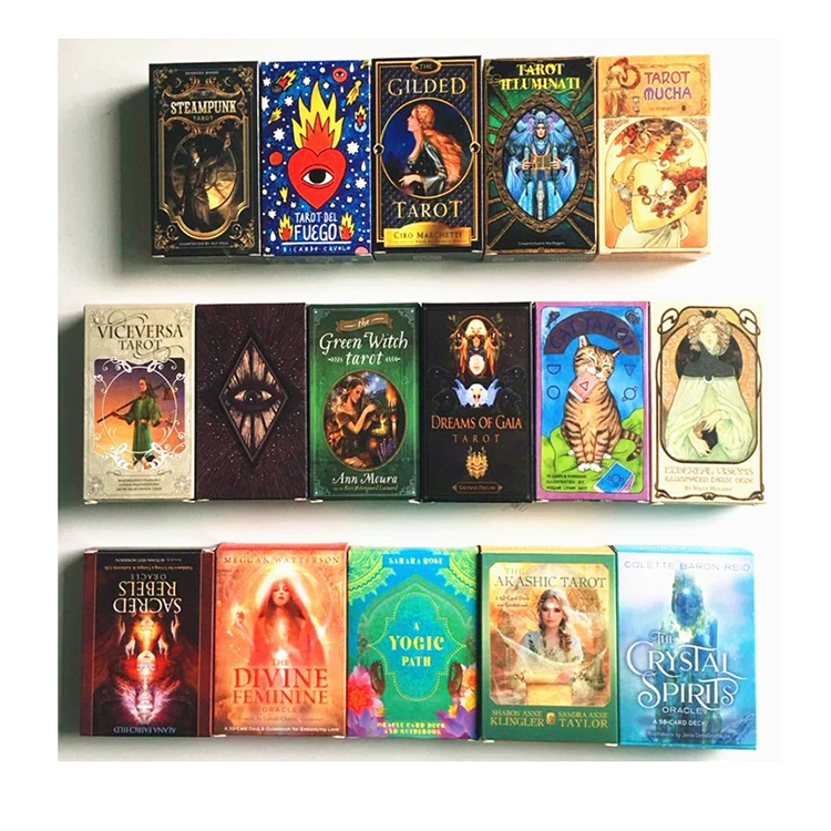 
Wholesale Oracle Tarot Deck Mystical Divination Fate Party Card Games Custom Printing Tarot Cards 