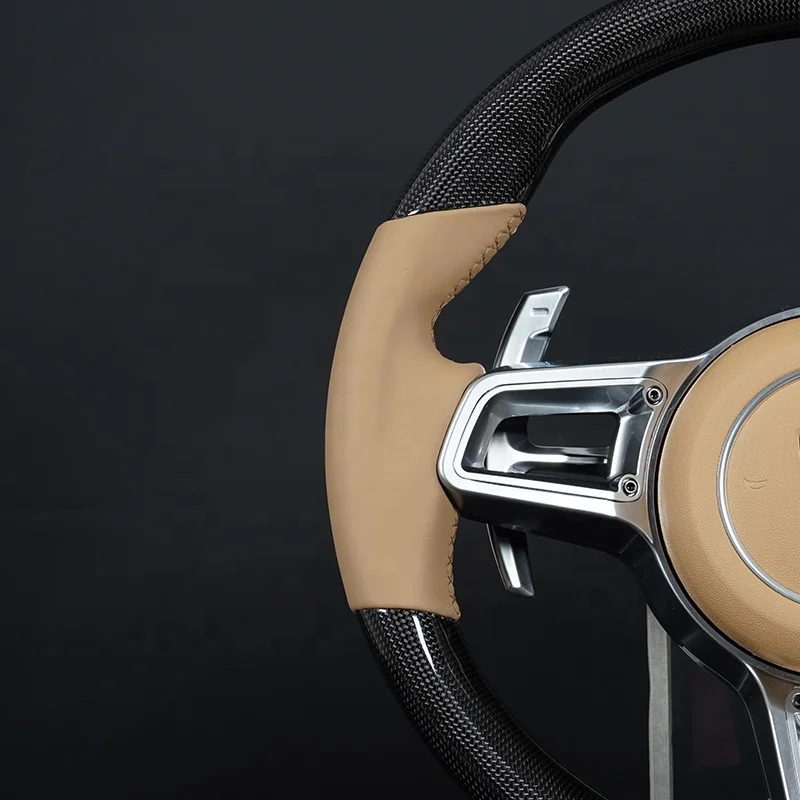 Suitable for Porsche steering wheel modification and upgrading, new carbon fiber steering wheel