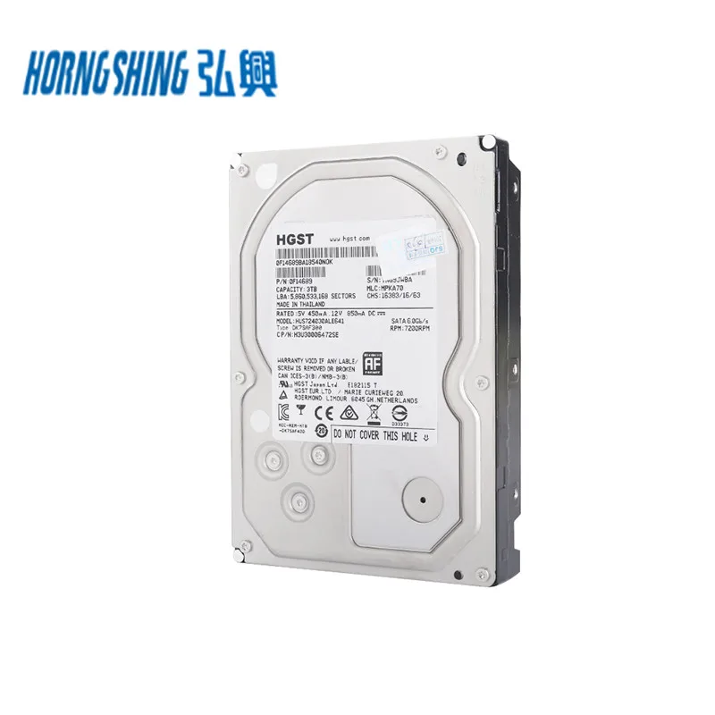 HORNG SHING HGST Ultrastar HDD 7K4000 3TB 3.5 SATA HUS724030ALE641 7200RPM 64MB Used Disco Duro Harddisk