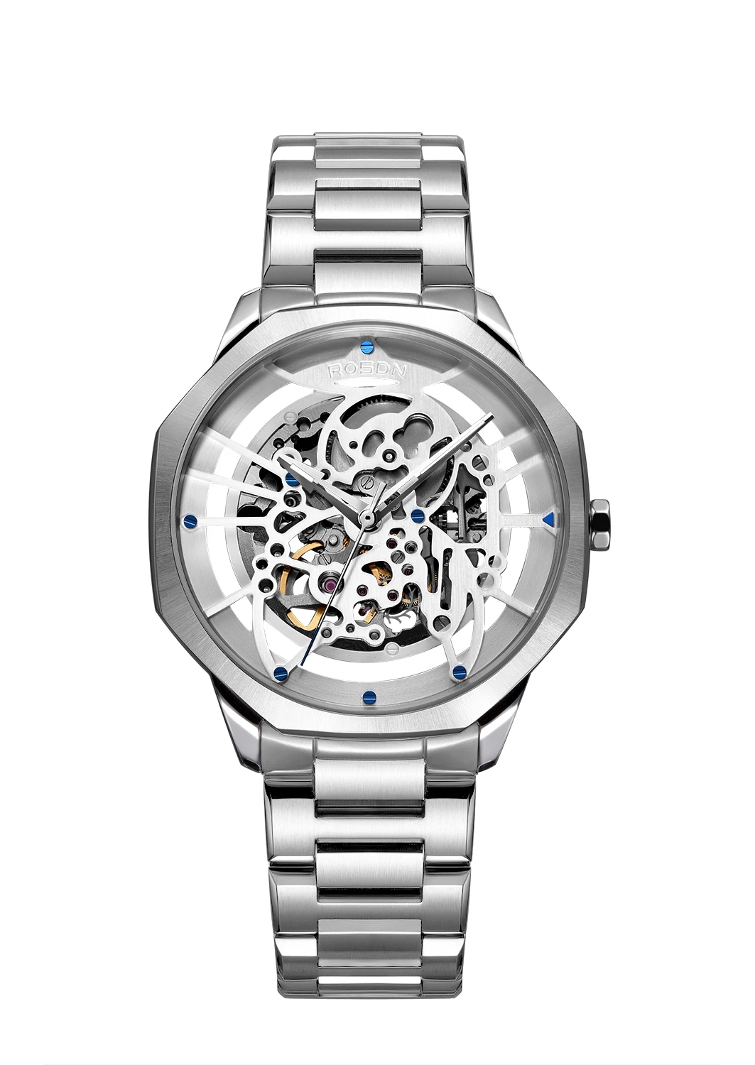 Rosdn 2623 Custom Logo Elegant Luxury Brand All Skeleton Automatic Mechanical Men Watches