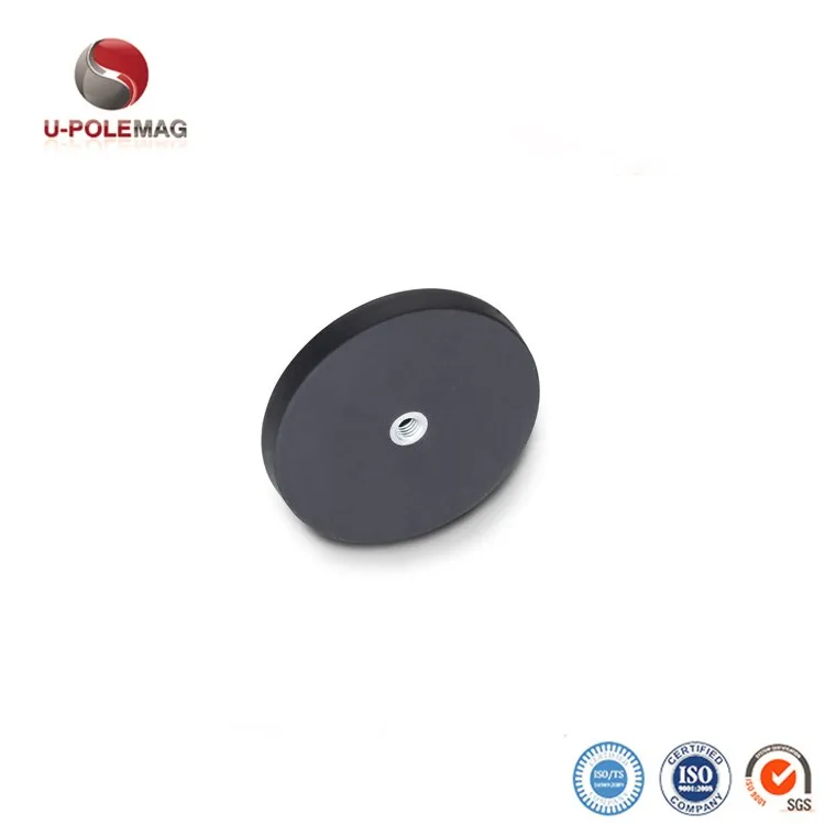 Coated Neodymium Pot Magnet EPDM Rubber Industrial Magnet Permanent Rubber + Ndfeb Magnet +fe37 Pot / Cup Shape 15-20days CN;FUJ