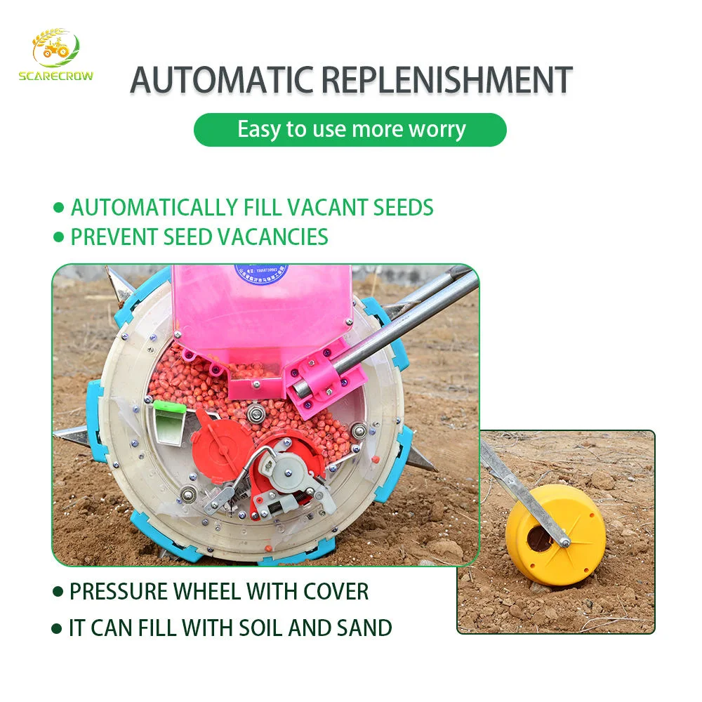 Manufacturer wholesale HOT Hand push seeder  manual seeder planting and fertilizing Push Planter for Efficient Seed Planting
