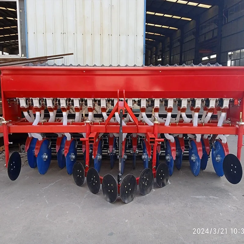 High Efficiency Four Wheel Tractor Mounted Farm Wheat Dry Rice Grass Seed Planter Machine