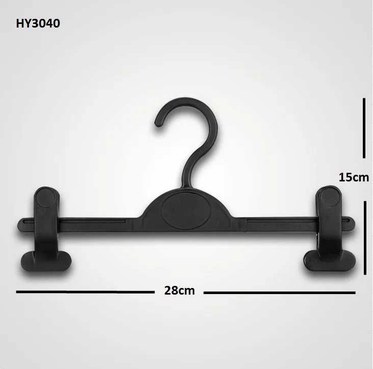2022 factory Wholesale Home Non-slip Kids Custom Logo Pants Trouser Bottom Hanger with Clips hy-3040