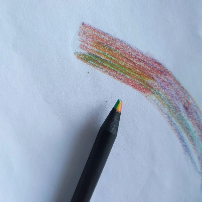 7Inch BlackWood rainbow Colored Pencil Artist Color 12/24/36 Colors Dipped