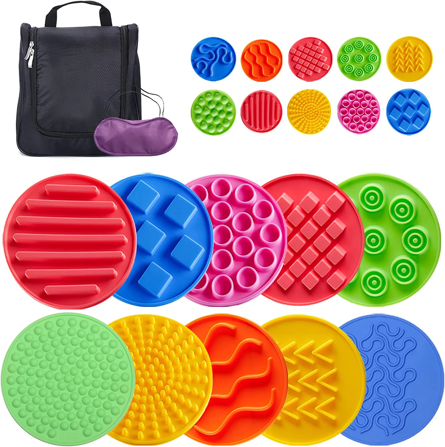 Силиконовый сенсорный тактильный Коврик для пола, силиконовые подходящие игровые сенсорные диски, успокаивающий сенсорный коврик, тактильные сенсорные плитки, диски