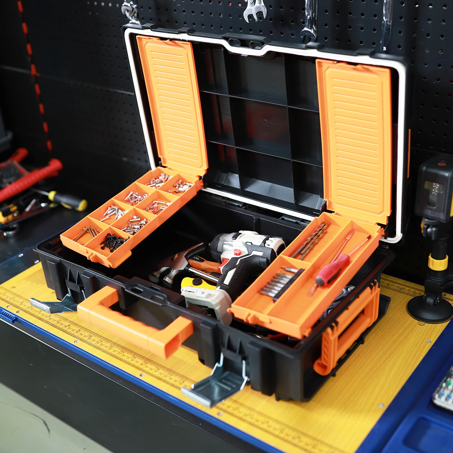 Vertak portable mobile small spare part box plastic anti leakage stacked parts storage box
