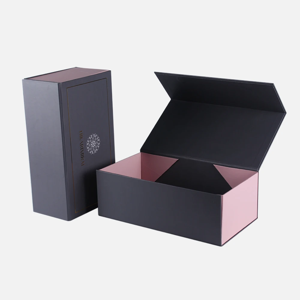 Custom Logo Magnetic Gift Box Matt New Arrival fo Simple Elegant Folding Paper Gift Boxes Wig Packaging with Glossy