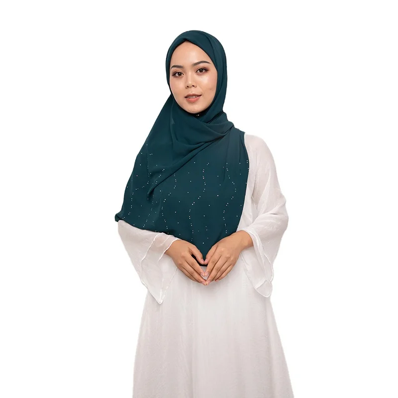 Хиджаб однотонный шаль мусульманский хиджаб шарф бриллиант Малайзия хиджаб горячая распродажа