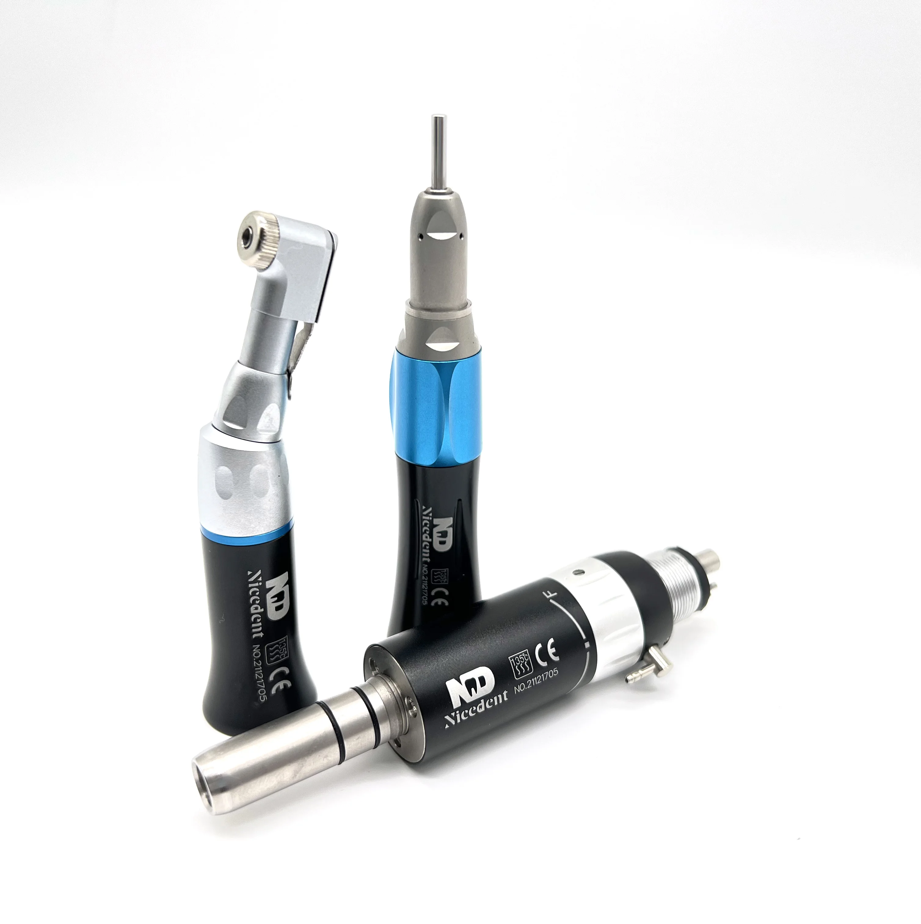 Colorful slow speed dental handpiece set air motor dental contra angle  straight handpiece