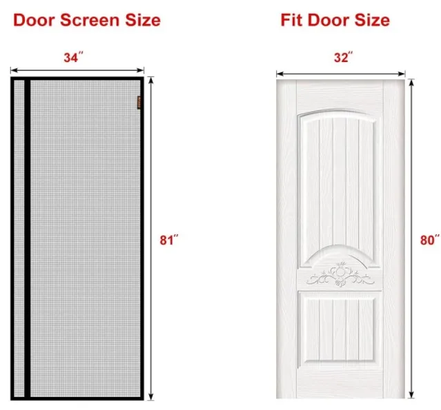 Magnetic  Screen Door  for French Doors and Sliding Patio Door