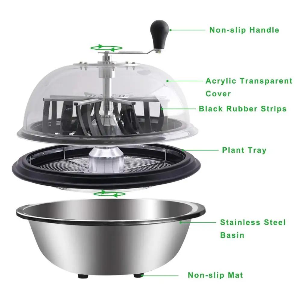 
Levana Stainless Steel Spin Cut 16 inch Flower Leaf Bud Trimmer Leaf Trimmer Bowl 