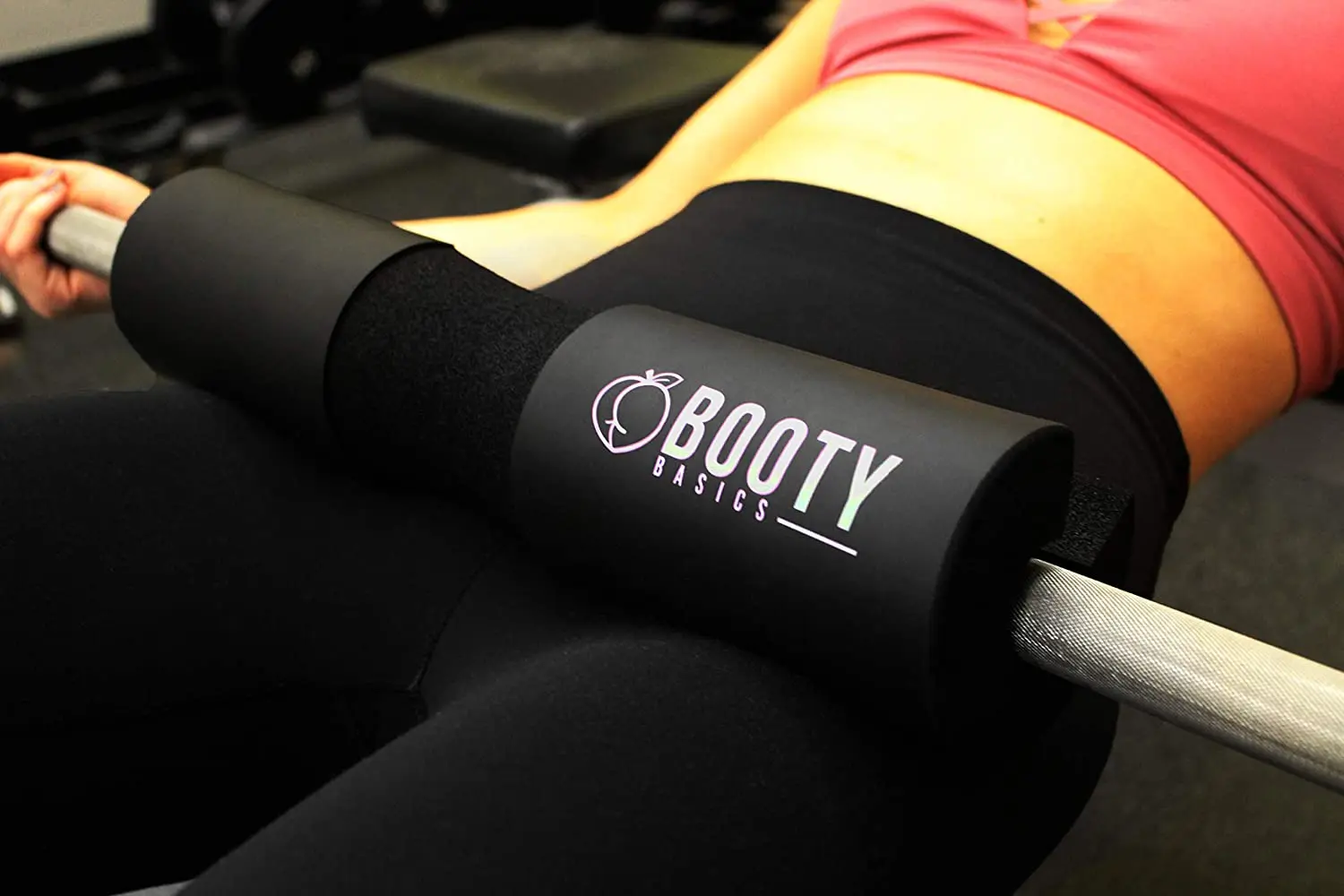 BOOTY BASICS-Hip thrust and squat barbell pads-Leg and hip exercise resistance bands-Comes with ankle straps for cable machines