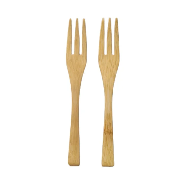 Экологически чистая природа 15x2 1 см многоразовая бамбуковая вилка с маслом