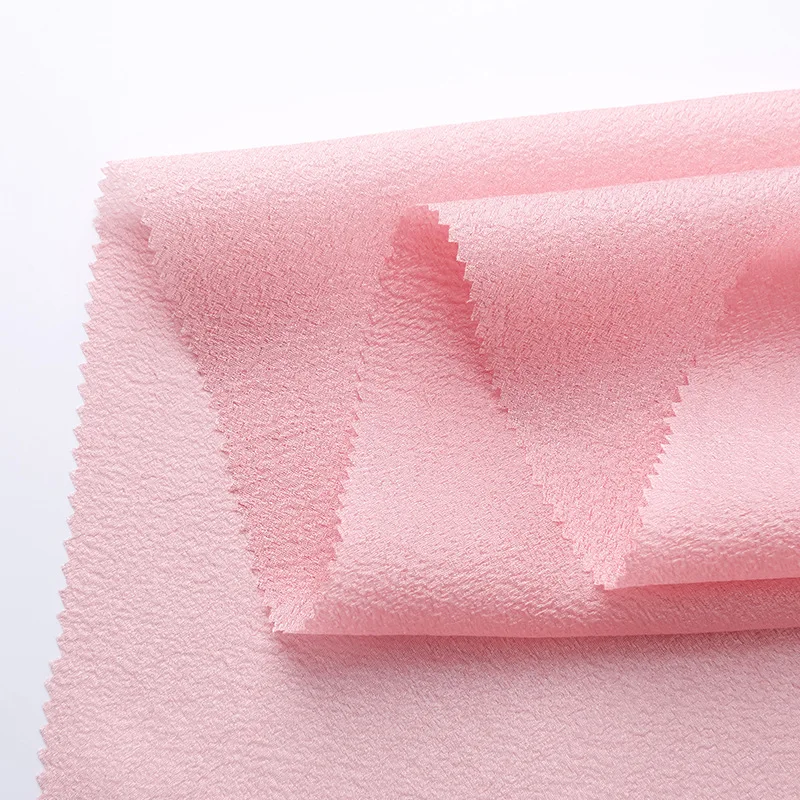 Popular new kapok yarn fabric 100%polyester crepe bubble style organza fabric breathable soft for women dress