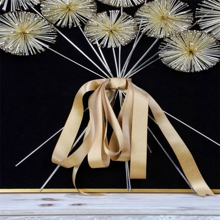 Wall hanging painting 3D three-dimensional bouquet black and gold color senior hanging painting home office decoration