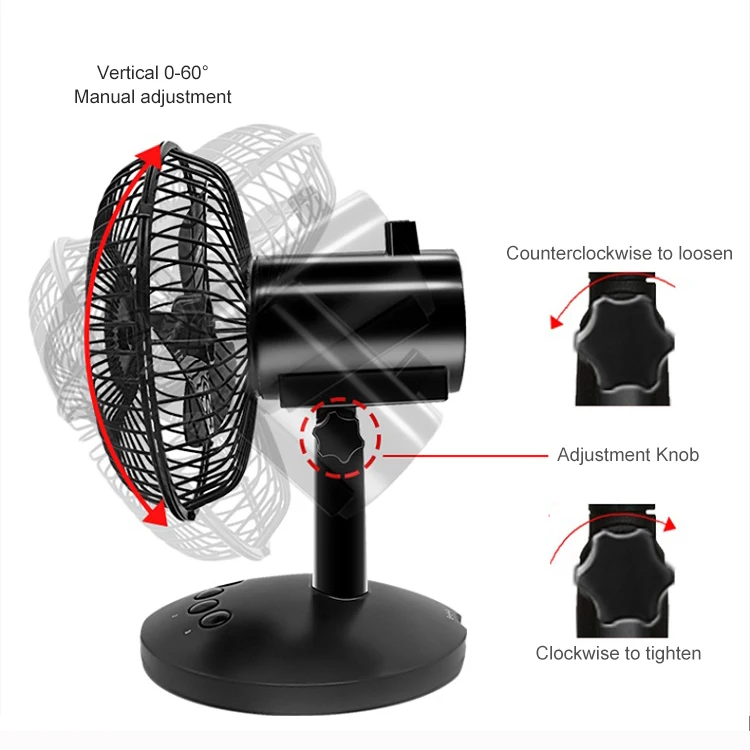 Metal USB Desk Oscillating Fan Portable Mini Table Fan Personal Air Cooling Desktop Fan For Home Office Meet CE EMC RoHS