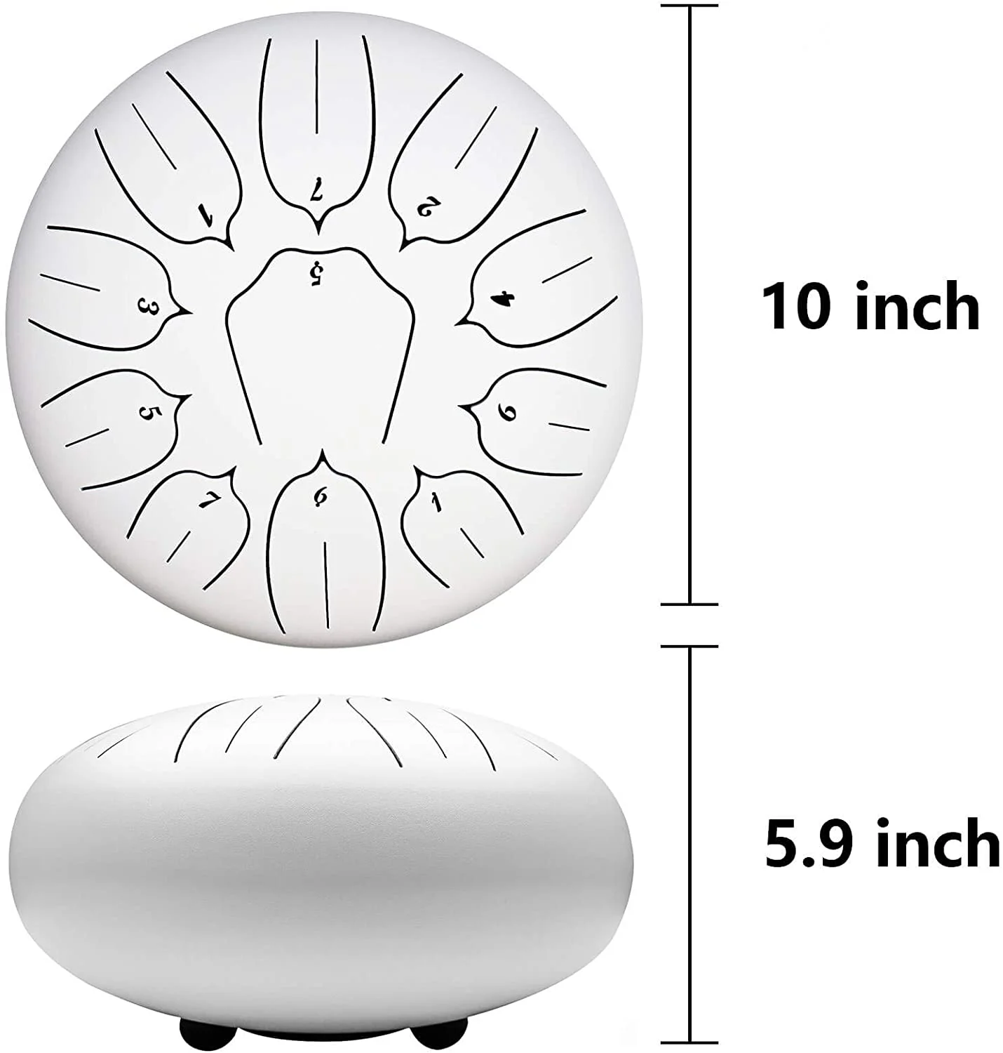 Steel Tongue Drum 10 Inch 11 Notes Kit Tank Drums Percussion Instrument with Drum Mallets for Beginner Adult Kids Iron material