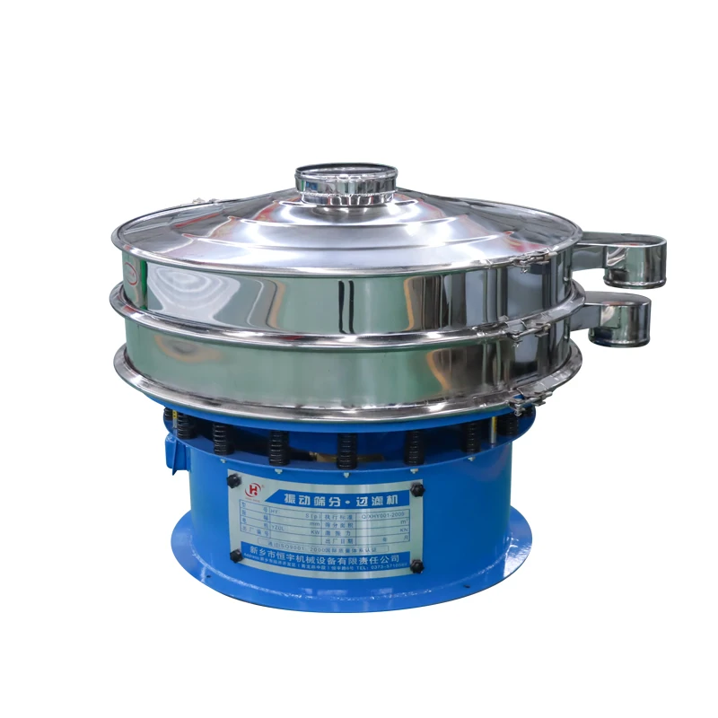 Food Industry Multi-Function Food Seasoning Chilli Powder Circular Rotary Screen Separator Sieving Machine