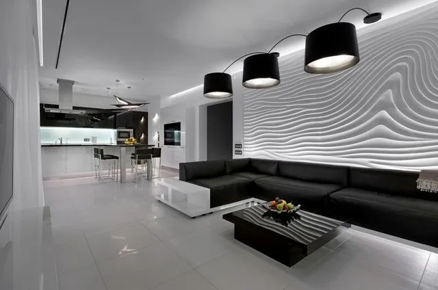 MDF wave panels for hotels wall decoration