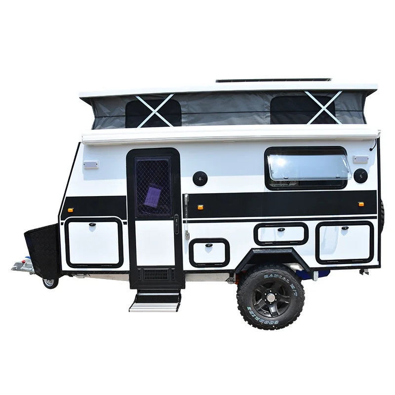 Factory Price Professional Lightweight off Road Camper Rear Folding Travel Trailer Camping