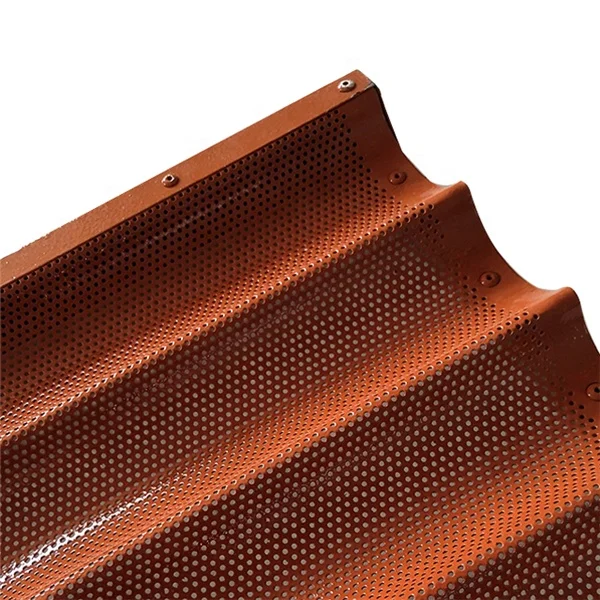 Commercial Grade Customizable Bakery Bakeware Aluminium French Bread Baking Tray Baguette Baking Pan Long Loaf Bread Tray