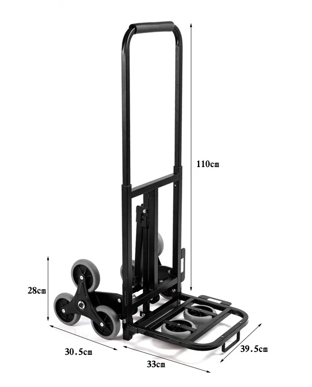 Heavy Duty Stair Climbing Truck Foldable Climbing Stair Trolley 6 Wheel Stair Climbing Cargo Trolley