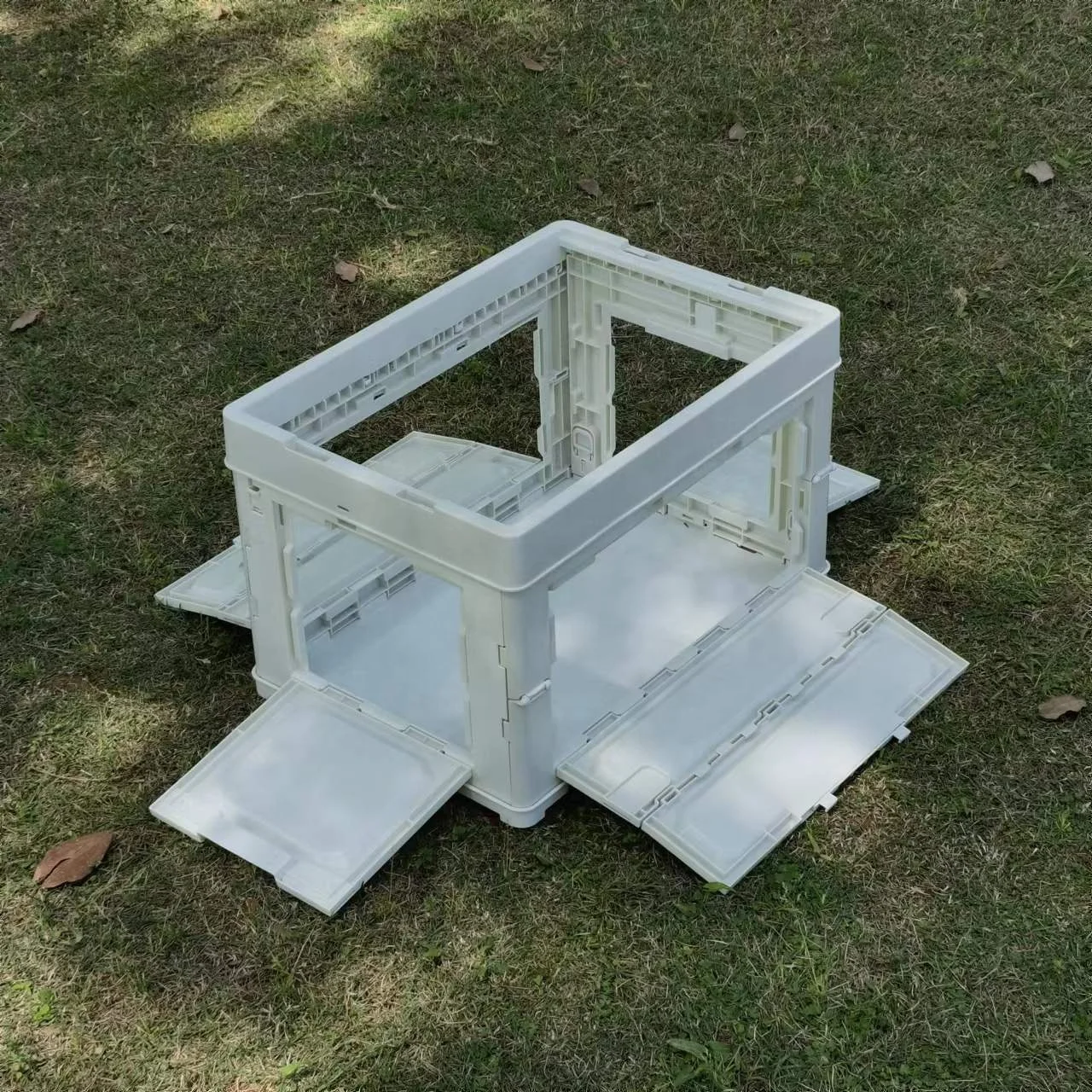 Outdoor Plastic Folding Storage Box 60L Portable Organizer Camping Collapsible Storage Boxes Bins
