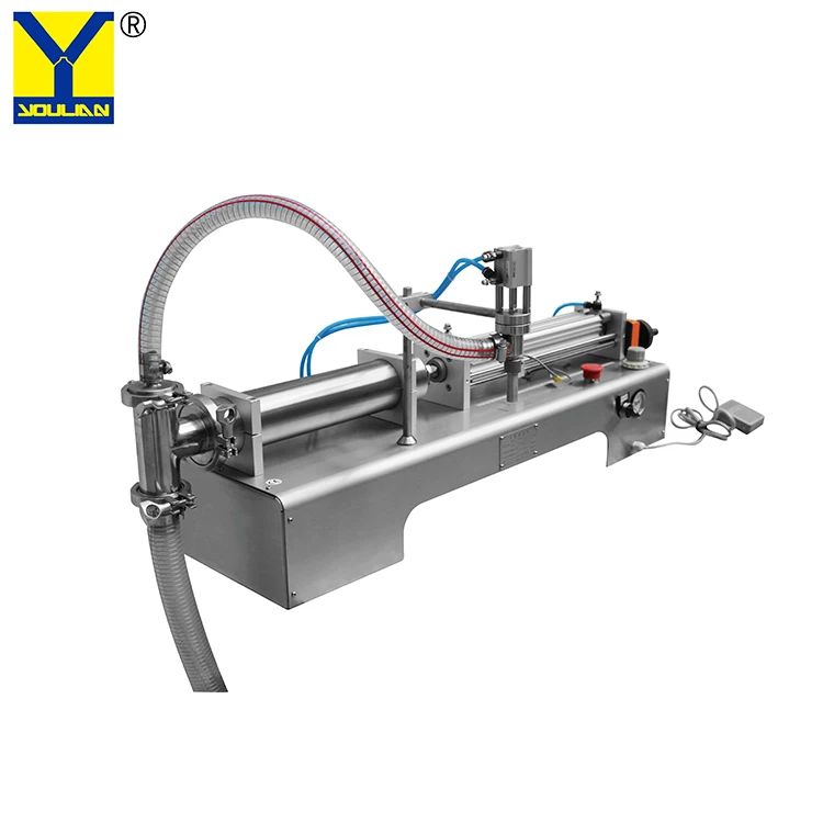 G1WYD Semi Automatic Single Head Horizontal Piston Liquid Filler Water Juice Wine Oil Bottle Liquid Filling Machine